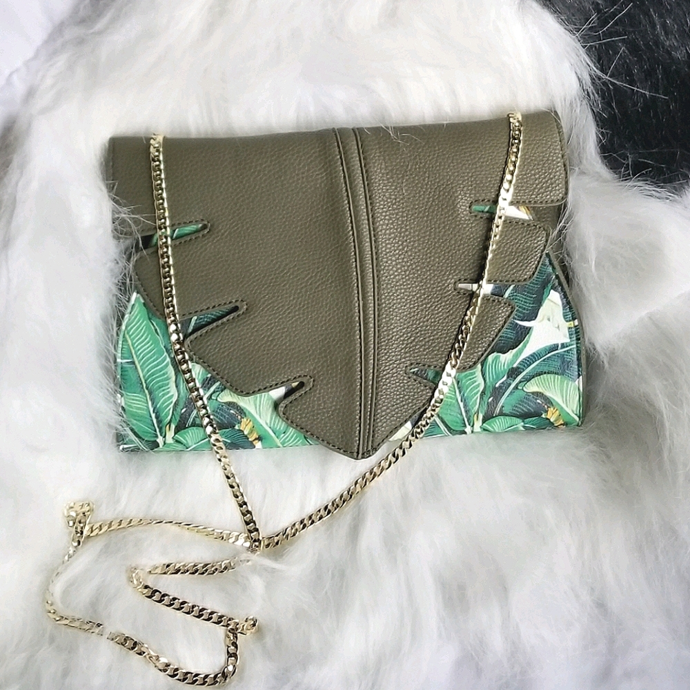 Tropical Leaf Convertible Clutch Charming Charlie